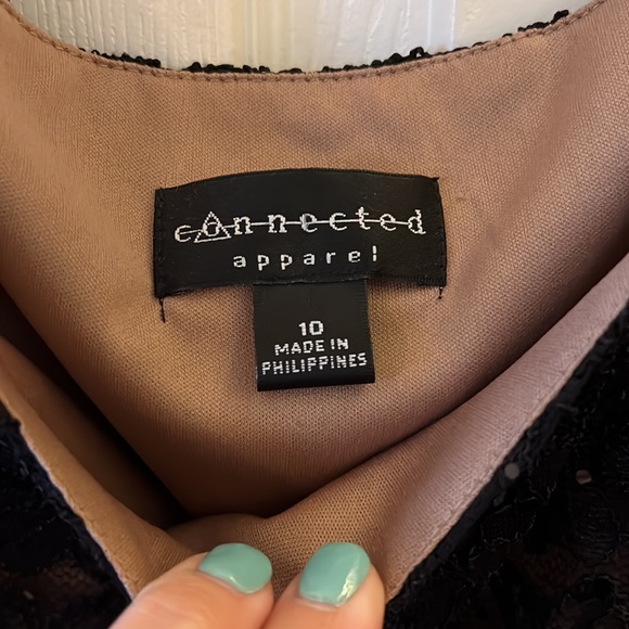 Cocktail Dress, Black & Nude Colors; Size 10; EUC - Picture 3 of 6